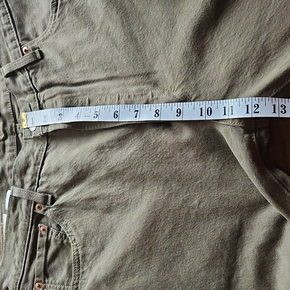 Levi's 501 93 Moss Green Cotton Non Stretch Straight Leg Jeans 36x31 - Picture 14 of 16